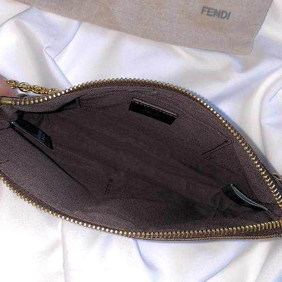 🐻 SOLD 🐻Fendi Zucca Spalmati Pochette - Picture 4 of 6